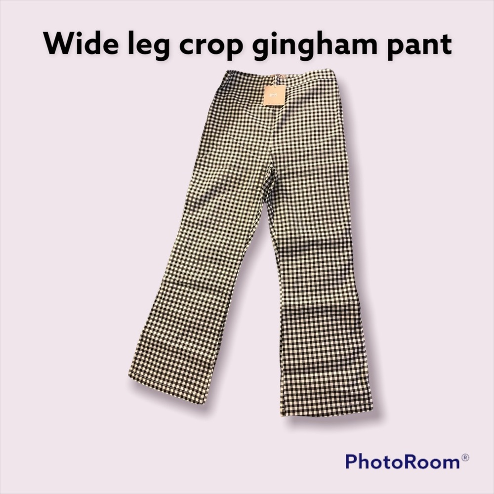 Cropped gingham pant